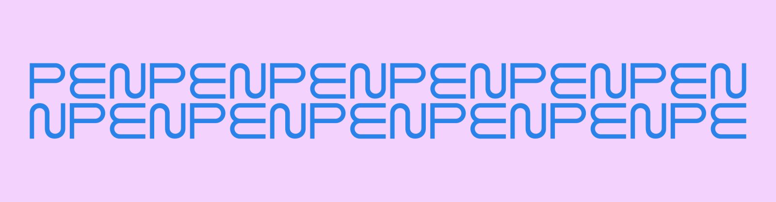 filigrane PENTEST composé des lettres PEN sur fond parme