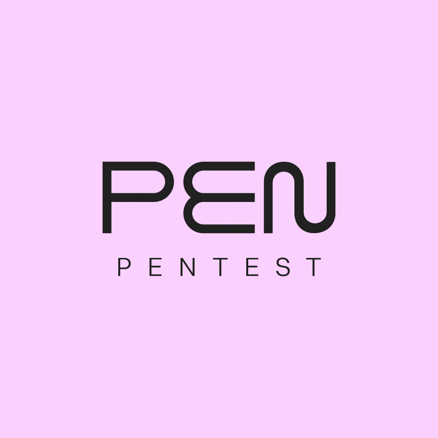 logo PENTEST composé des lettres PEN sur fond parme