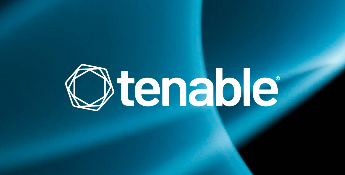 logo Tenable sur un fond abstrait stylisé bleu